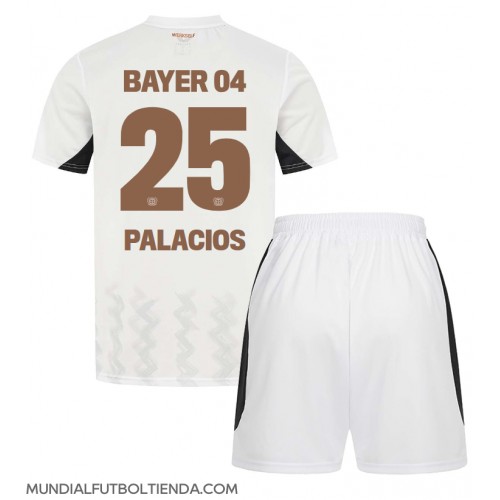 Camiseta Bayer Leverkusen Exequiel Palacios #25 Segunda Equipación Replica 2024-25 para niños mangas cortas (+ Pantalones cortos)